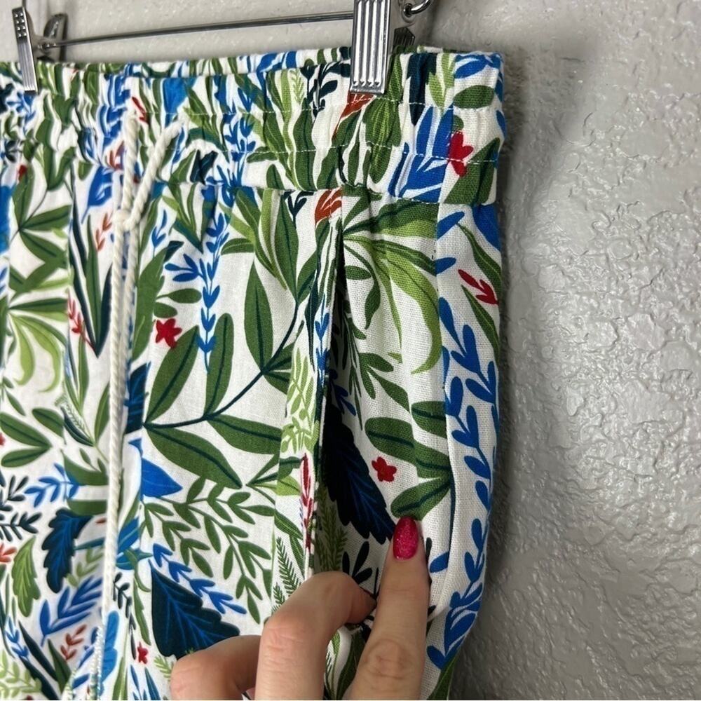 Joie NWOT Evelyn Linen Shorts Tropical Beaded 6 Travel High Waist Floral Summer - Picture 4 of 9